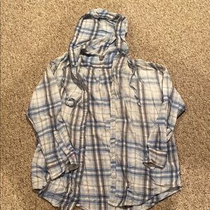 aerie hoodie flannel